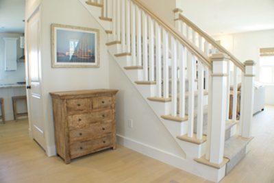 Charles Neck, West Tisbury - Accent Table Beside Stairs