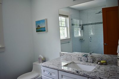 Darkwoods, Edgartown - Pale Blue Bathroom